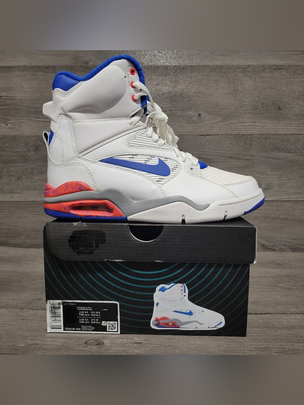 Nike 2014 Air Command Force Mens 8.5 Sixers 684715-101 Ultramarine White Blue